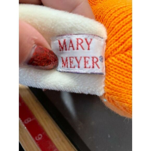 MARY MEYER PLUSH STUFFED BUNNY RABBIT SWEATER KNIT BODY CARROT EUC 1998 EASTER - Picture 3 of 4